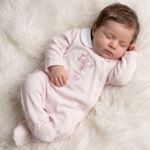 Baby girl velour - girl, sleepsuit