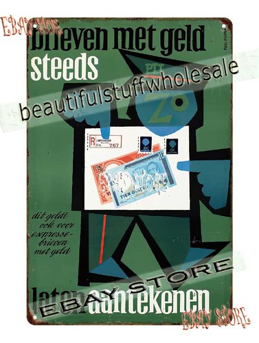 Tin sign 1950 - tin, savings