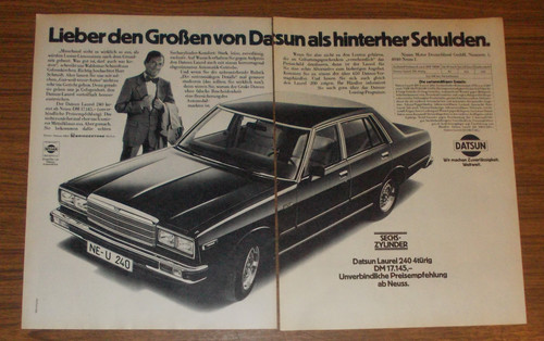 Rare advertising nissan datsun - rare,