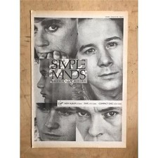 SIMPLE MINDS ONCE UPON A TIME  POSTER SIZED original music press advert from 198