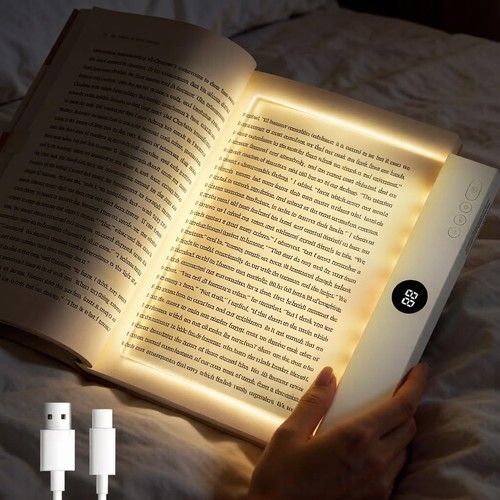 Flat book light rechargeable - book,
