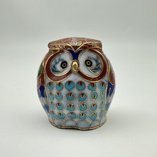Vintage Chinese Cloisonne Owl
