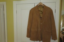 Superb Italian goatskin jacket, XL, natural golden brown 