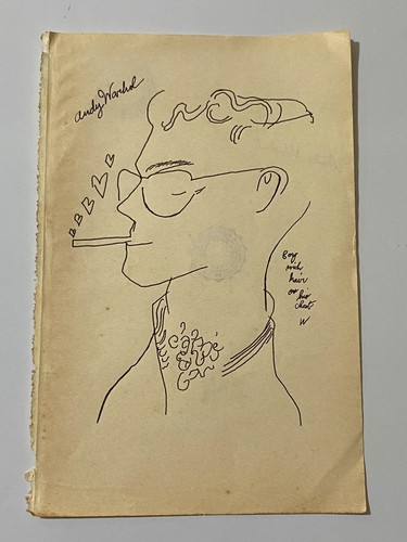 Andy warhol drawing paper - drawing, on