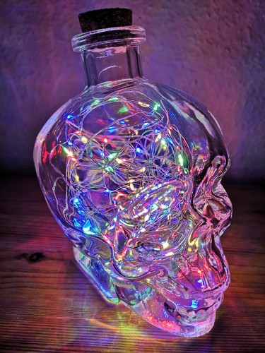 Crystal head skull - skull, bottle