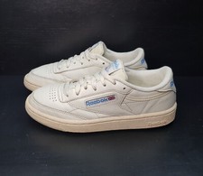 REEBOK CLASSIC SIZE 4.5UK EUR37.5 WOMENS WHITE LEATHER LOW TOP TRAINERS SHOES