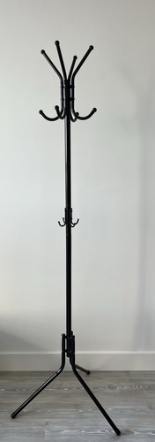 Black metal coat stand - black, hall