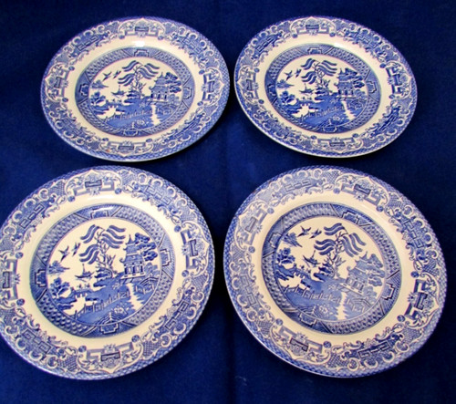 Vintage eit blue willow - blue, (4)