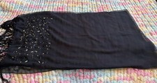 Frangi shawl with - frangi, beading