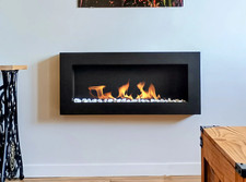 Wall-hung bio-fireplace