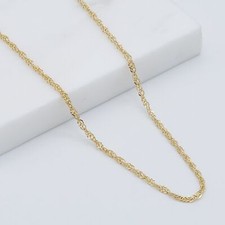 18ct Yellow Gold on Silver 2mm
