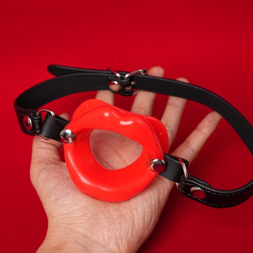Red silicone oral lips open - lips,