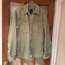 Zara Distressed Denim Shirt