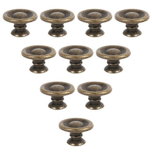 10pcs antique brass knobs - brass,