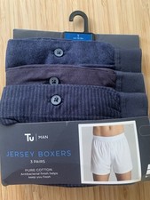 Mens Jersey Boxers 3 Pack Pure