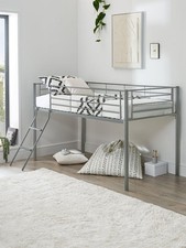 Domino Mid Sleeper Bed Silver