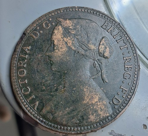 1860 penny good filler - good, beaded