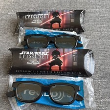 2 x Star Wars Episode 1 3D Glasses - Phantom Menace - Apollo Cinemas 2012 