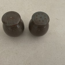 Denby Greystone Salt Pepper Shaker Pots 3" High