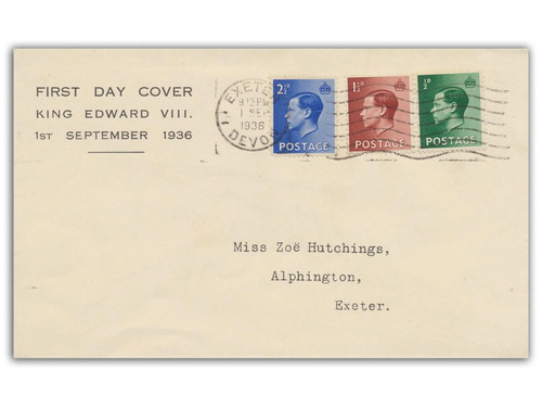 1936 edward viii fdc display - edward,