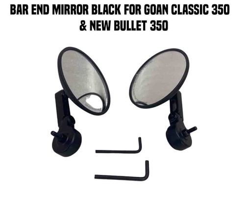 Bar end mirror black - mirror, fit