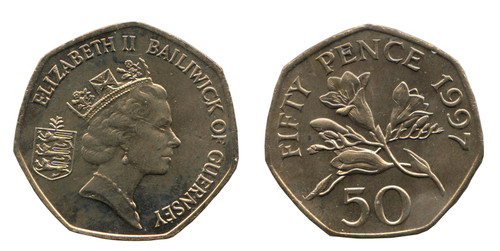 1997 50p bailiwick guernsey - 50p,