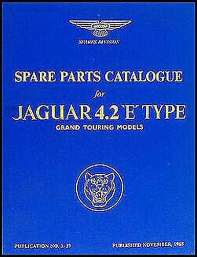 Jaguar xke parts book - parts, 1965