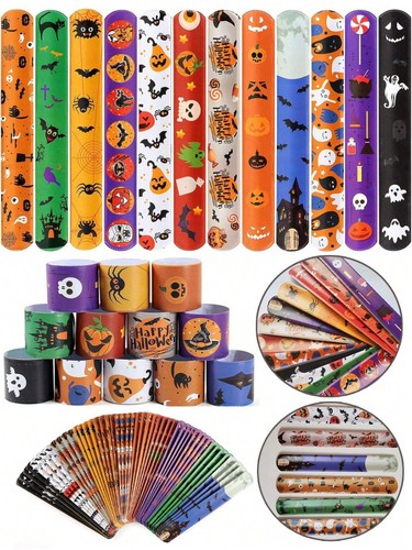 Halloween slap bracelets snap - bracelets,