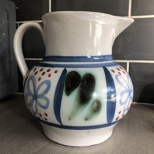 Vintage Large Buchan Stoneware Pottery Jug / Ewer. Portobello, Scotland. 7 inch.