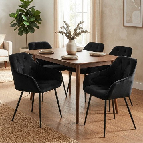 Ergonomic velvet dining - dining, room