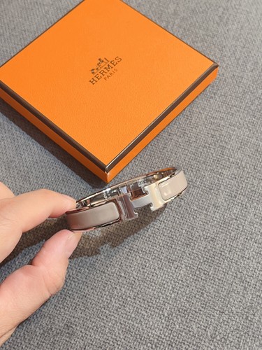 Hermès clic bracelet marron - h,