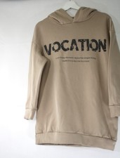 Woman’s Oversized Hoodie In Beige Size Medium.( m134)