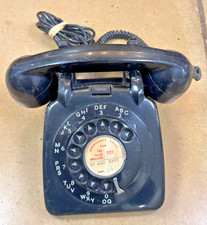Retro Black Rotary Dial Telephone - Untested
