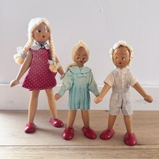 Vintage Wooden Peg Dolls