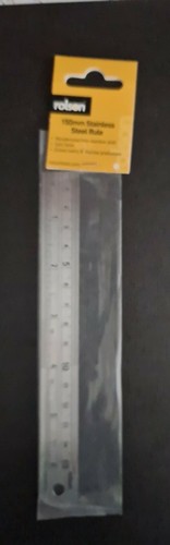 150mm rolson tools steel rule - 150mm,