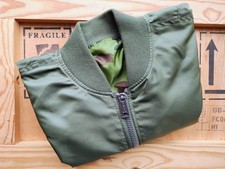 Alpha Industries MA-1 Reversible Sage Green / Camouflage Bomber Jacket - SIZE M
