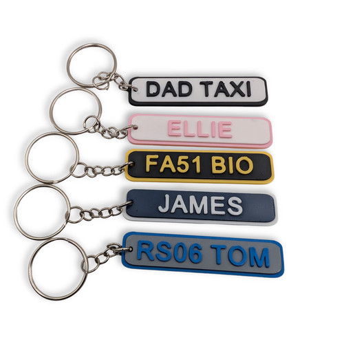 Personalised car reg keyring - personalised,