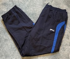 Slazenger Men’s Track Pants Navy Blue Side Stripe Lightweight Joggers Size 2XL