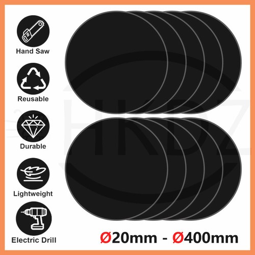 Black plastic circle discs - circle,