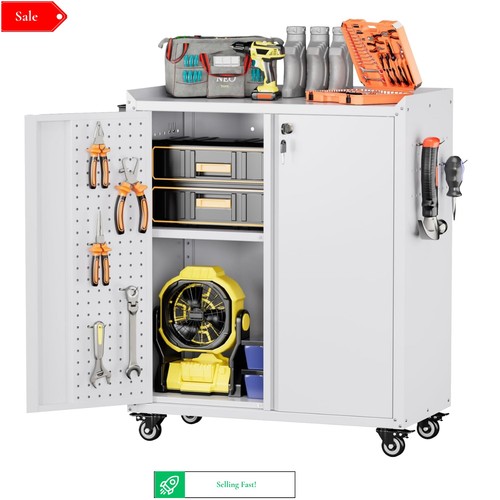 Metal tool cabinet - cabinet, wheels