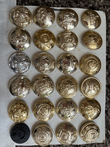 Vintage military buttons - vintage,