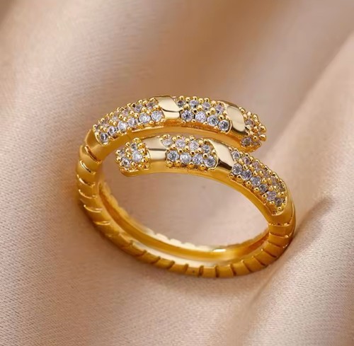 Vintage zircon snake - zircon,