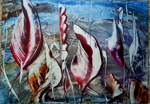 Encaustic art unique - art.,