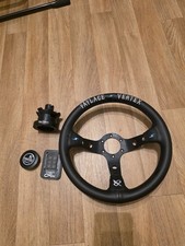 Bmw E46 13" 330mm Deep Dish Leather Steering Wheel Fatlace Vertex Steering Wheel