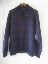 Gant wool/alpaca/acryl blend warm long sleeved mainly black jumper, L