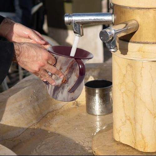 Judaica brown hand wash cup - hand,