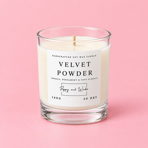 Floral scented soy - scented, candle