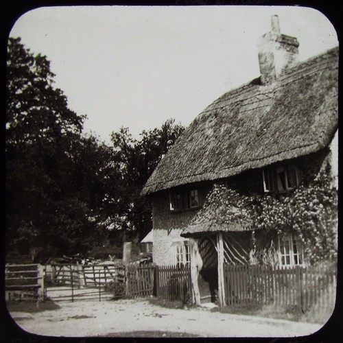Glass magic lantern slide - glass,