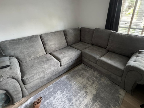 Vegas grey fabric high back - grey,