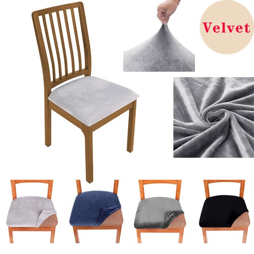 Velvet stretch dining chair - velvet,